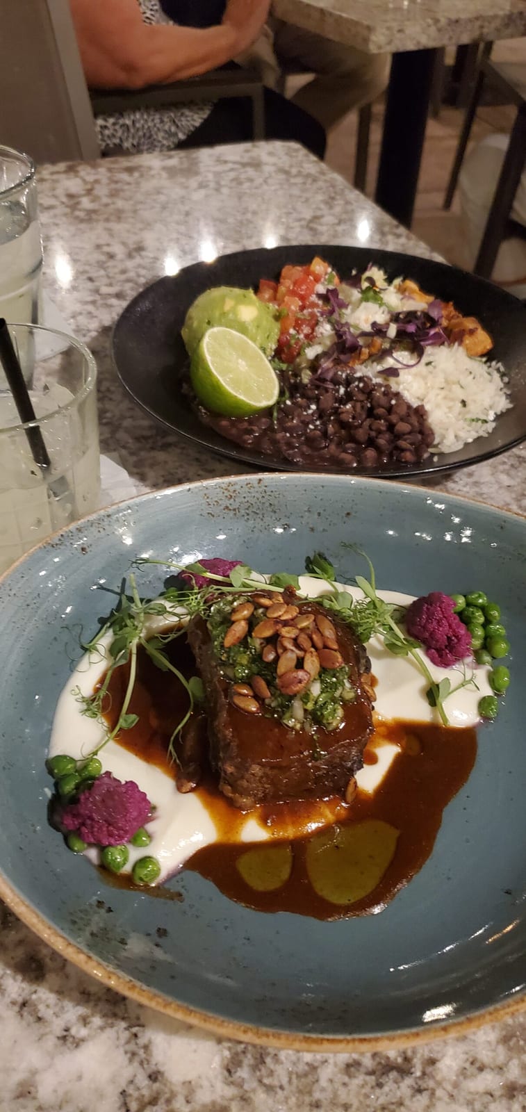 Braised beef short rib and Sonoran rice bowl at Rita's Cantina