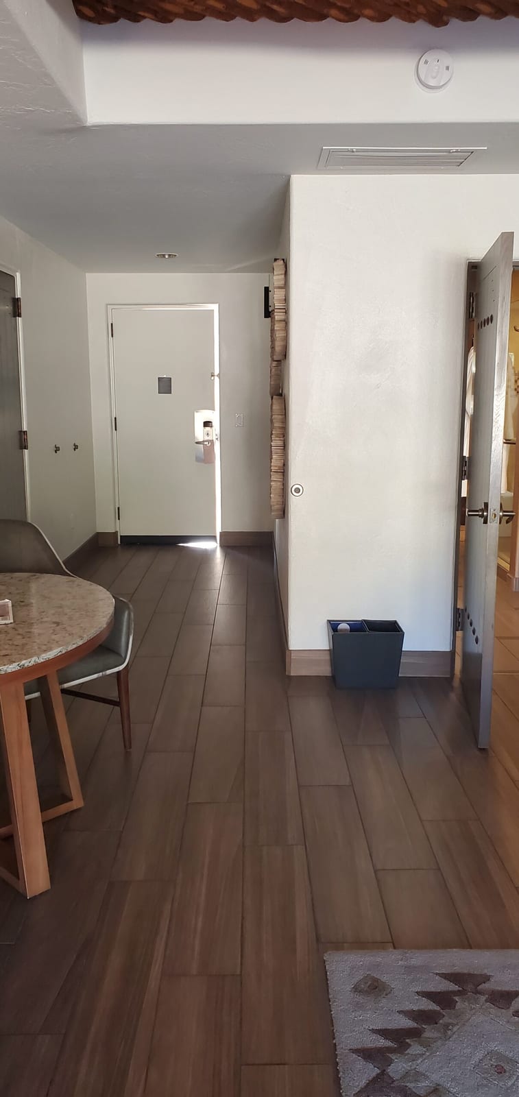 Entry foyer of Casita #287 looking into the open floor plan