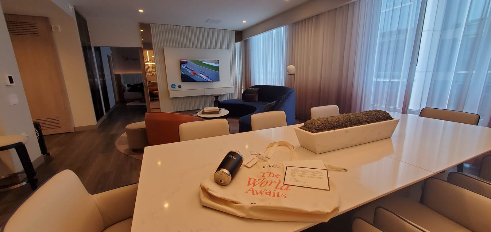 Tony Capuano Marriott International CEO welcome amenity and racing card